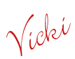 Vicki's signature