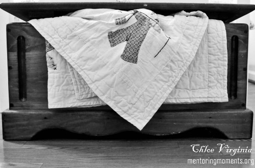 Black and White Hope Chest by Chloe Virginia for www.MentoringMoments.org