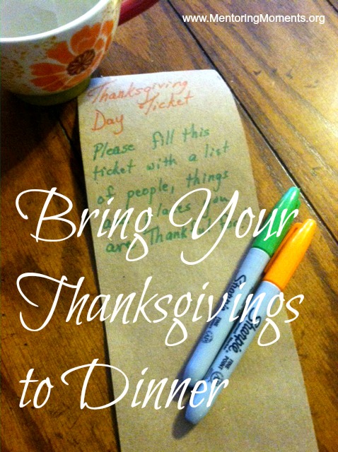 Bring Your Thanksgivings to Dinner