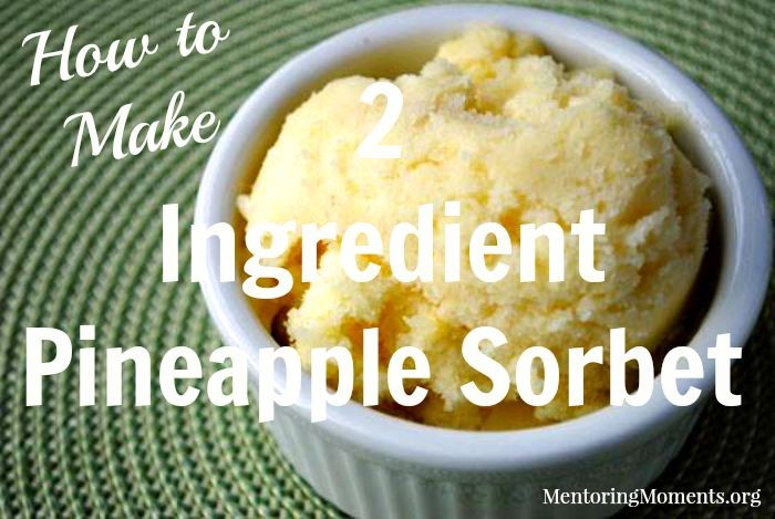 How to Make 2 Ingredient Pineapple Sorbet
